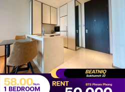 ปล่อยเช่าคอนโด Beatniq Sukhumvit 321 ห้องนอน 1 ห้องน้ำ ห้องตกแต่งมาแล้ว ให้มาครบพร้อมเข้าอยู่