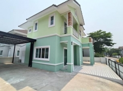 สีเขียวเหนี่ยวทรัพย์ ขายบ้านสวยเพียง 3.68 ล.เท่านั้น บ้านเดี่ยว 2 ชั้น 59 ตรว. แม่โจ้ สันทราย แปลงหัวมุม รีโนเวทใหม่ ขายต่ำกว่าราคาประเมิน