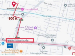 ขายถูก ที่ดินแปลงสวย ห่างจากรถไฟฟ้า สถานีเลี่ยงเมืองปากเกร็ด เพียง 900 ม. เนื้อที่ 105 ตร.วา