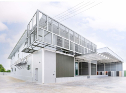 NTG545 ให้เช่าโกดังพร้อมออฟฟิตใหม่ ซอยร่มเกล้า พื้นที่ 1,568 ตรม เหมาะสำหรับธุรกิจที่ต้องการพื้นที่เก็บสินค้าและสำนักงานในที่เดียวกัน