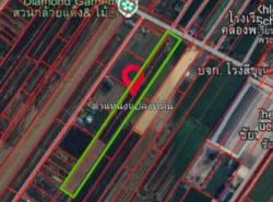 ขายที่ดิน 9-3-45 ไร่ ขุนศรี ไทรน้อย ติดถนน 3017 ยาว 35 เมตร
