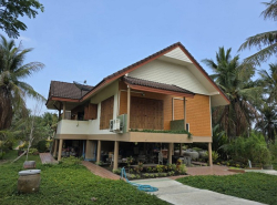 ให้เช่า บ้านเดี่ยว ต.ท่าคา อ.อัมพวา สมุทรสงคราม บ้านทำเลดี บ้านริมคลองติดกับตลาดน้ำท่าคา ด้านหน้าติดคลอง ด้านหลังติดถนน 