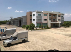 ให้เช่าอาคารโรงงาน/โกดังเนื้อที่ 8 ไร่ พื้นที่ใช้สอยตัวอาคาร 3,000 ตร.ม มีโรงอาหาร ตรม. ถนนพระราม 2 บ้านแพ้ว สุทรสาคร ราคาเช่า 450,000 บ/ด