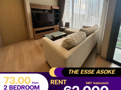 พร้อมให้เช่า คอนโด The ESSE Asoke 2 ห้องนอน 2 ห้องน้ำ ห้องชั้นสูงห้องสวยตกแต่งครบ