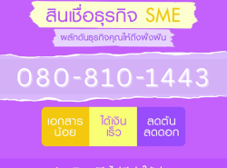 สินเชื่อเพื่อธุรกิจ สินเชื่อเงินด่วน สินเชื่อSME เงินทุน สินเชื่อOD