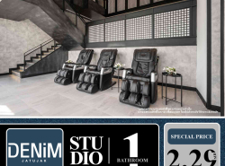 Condo DENIM JATUJAK ห้องตกแต่งสวยหรู ห้องให้เฟอร์นิเจอร์มาอย่างครบครัน ราคาดีที่สุดในทำเลนี้