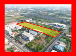 ขาย ที่ดิน ถนน เลียบคลองหมื่นปรารมภ์ กระทุ่มแบน 8 ไร่ 2 งาน 1 ตรว ใกล้ ถ.พุทธสาคร แค่ 1.5 กม. KK
