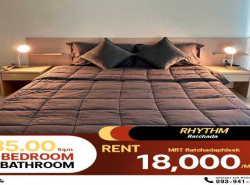 Rhythm Ratchada ว่างเช่าราคาเพียง 18,000 บาท ราคานี้ให้มาครบพร้อมย้ายเข้าอยู่ใกล้  MRT รัชดาภิเษก