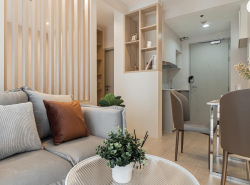 ขายด่วนคอนโด IDEO Q Ratchatewi ห้องรีโนเวทใหม่ เฟอร์นิเจอร์ไม้สวยๆ