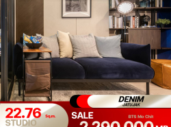 ขายคอนโด DENIM JATUJAK ห้องสตูดิโอ 1 ห้องน้ำ ห้องตกแต่งมาแล้ว เฟอร์นิเจอร์ครบครัน