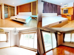 BTS น้อมเกล้า 5นอน ให้เช่าบ้านเดี่ยวหรู 2 ชั้น รามคำแหง146-154 หันทิศตะวันออกเฉียงเหนือ 100ตรว. 255ตรม. รีโนเวทใหม่ 4น้ำ 3จอดรถ 7แอร์