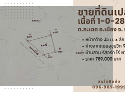 [ ขายด่วน ] ที่ดินเปล่า  เนื้อที่ 1-0-28.3 ไร่ ต.กระเฉด อ.เมืองระยอง จ.ระยอง