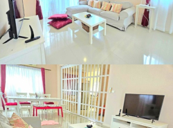 เฟอร์บิวท์อิน ARLบ้านทับช้าง 1.1 กม. ให้เช่าบ้านเดี่ยว 2 ชั้น 3 นอน 2น้ำ 240ตร.ม. 60ตร.ว..คฤหาสน์หรู เย็นสบายถ.เฉลิมพระเกียรติ ร.9 ติดถนน