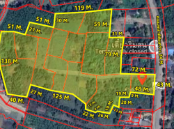 ขายที่ดิน เนื้อที่ 27 ไร่ 2 งาน 69.1 ตร.ว. ติดถนนหมายเลข 3192 ใกล้หาดสวนสน