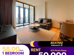 ปล่อยเช่า คอนโด Beatniq Sukhumvit 32 ห้องตกแต่งมาแล้ว ให้มาครบพร้อมเข้าอยู่เช่าราคา 50,000 บาท