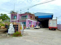 โกดัง พร้อมที่พักอาศัยเป็นบ้านเดี่ยว บางเพรียง บางบ่อ จังหวัดสมุทรปราการ