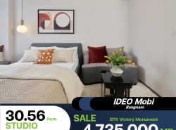 ขาย ห้องสตูดิโอ 1 ห้องน้ำ 30.56 ตร.ม. คอนโด Ideo Mobi Rangnam  ราคาพิเศษสุดๆ