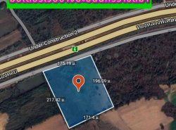 ขายที่ดิน22ไร่ขามทะเลสอติดถนนเลียบมอเตอร์เวย์M6 ขนาดที่ดิน 