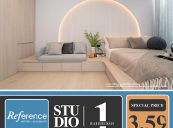 ขายถูกมาก รีบเลย คอนโดใหม่ Reference Sathorn - Wongwianyai ห้องสตูดิโอ 1 ห้องน้ำ  ขนาด 26.17 ตร.ม.